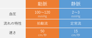 血圧、速さの比較