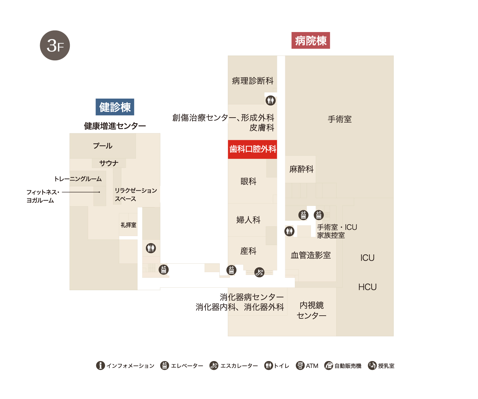 歯科口腔外科フロアマップ