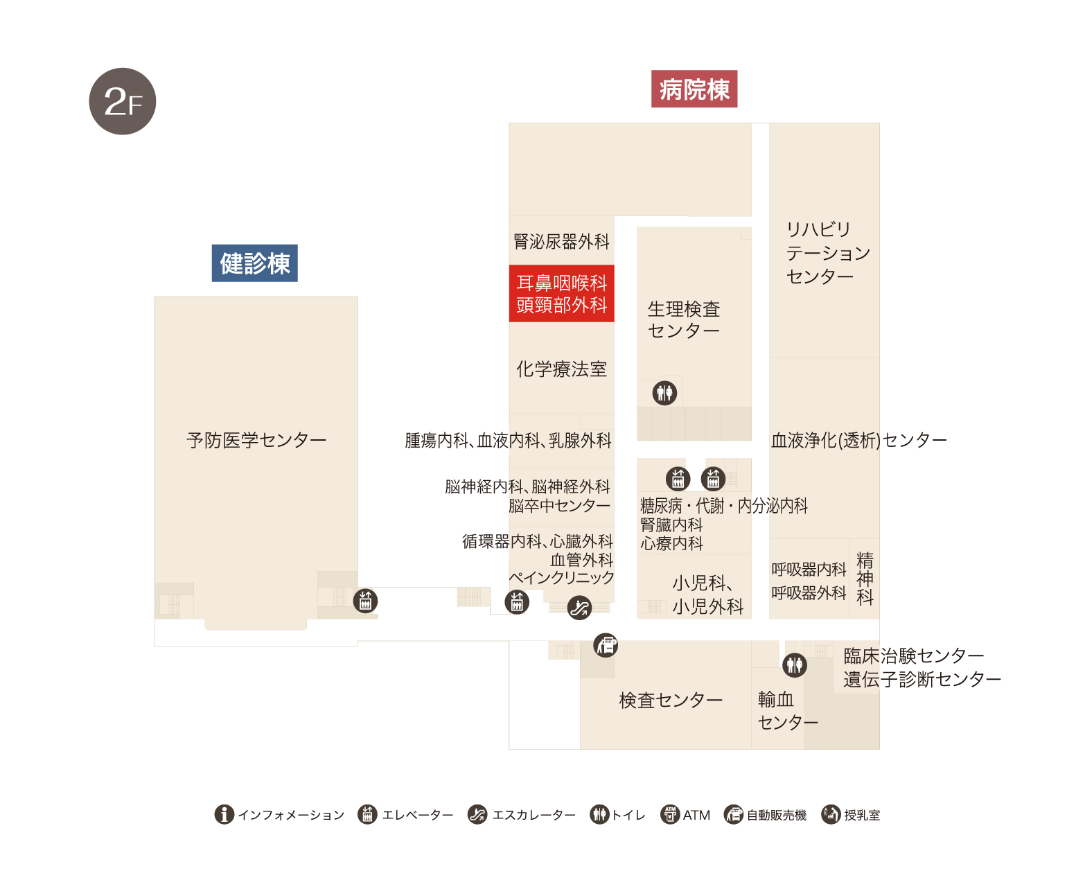 耳鼻咽喉科・頭頸部外科フロアマップ