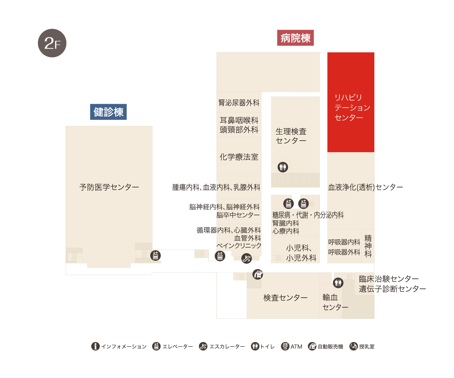 リハビリテーション科フロアマップ