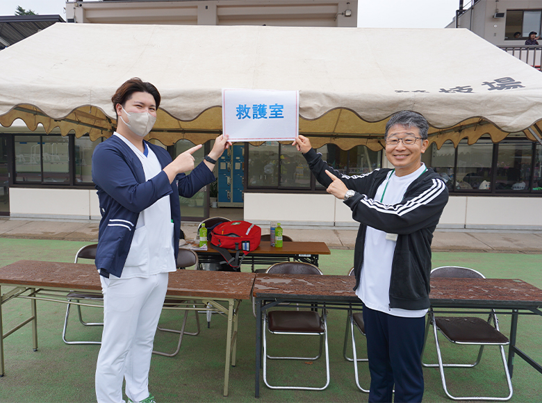 救護スタッフとして参加した看護師・理学療法士